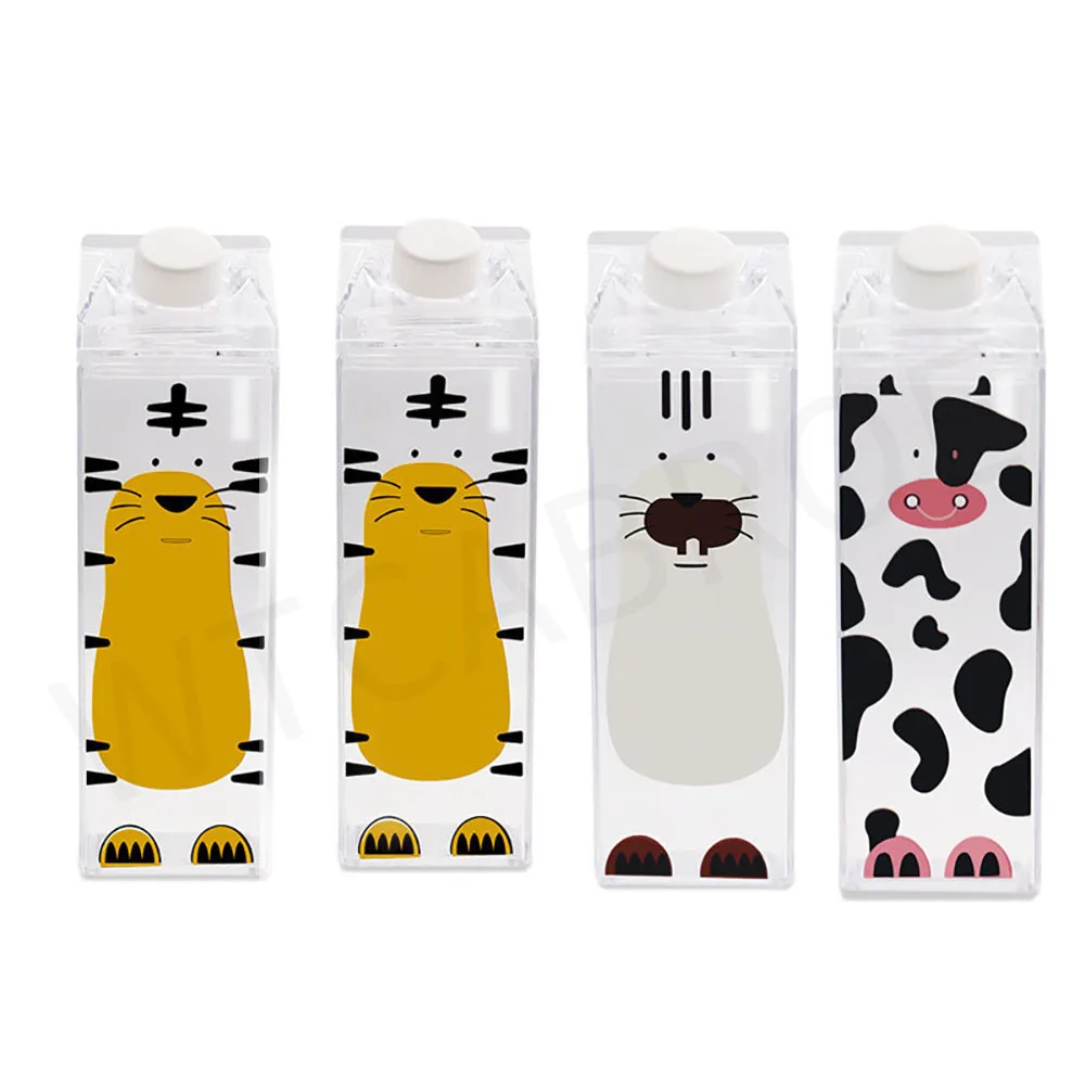 500ml Bpa Free Milk Sport Water Bottle Kettle Cute Cartoon Creative Outdoor Plastic Fresh Gourde Bottles Drinkware, sports water bottle,plastic water bottle,sports bottle,water bottle