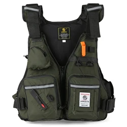 Men's Professional Waterproof Fishing Vest with Multi-Pockets and Adjustable Fit (YB19846AGR)