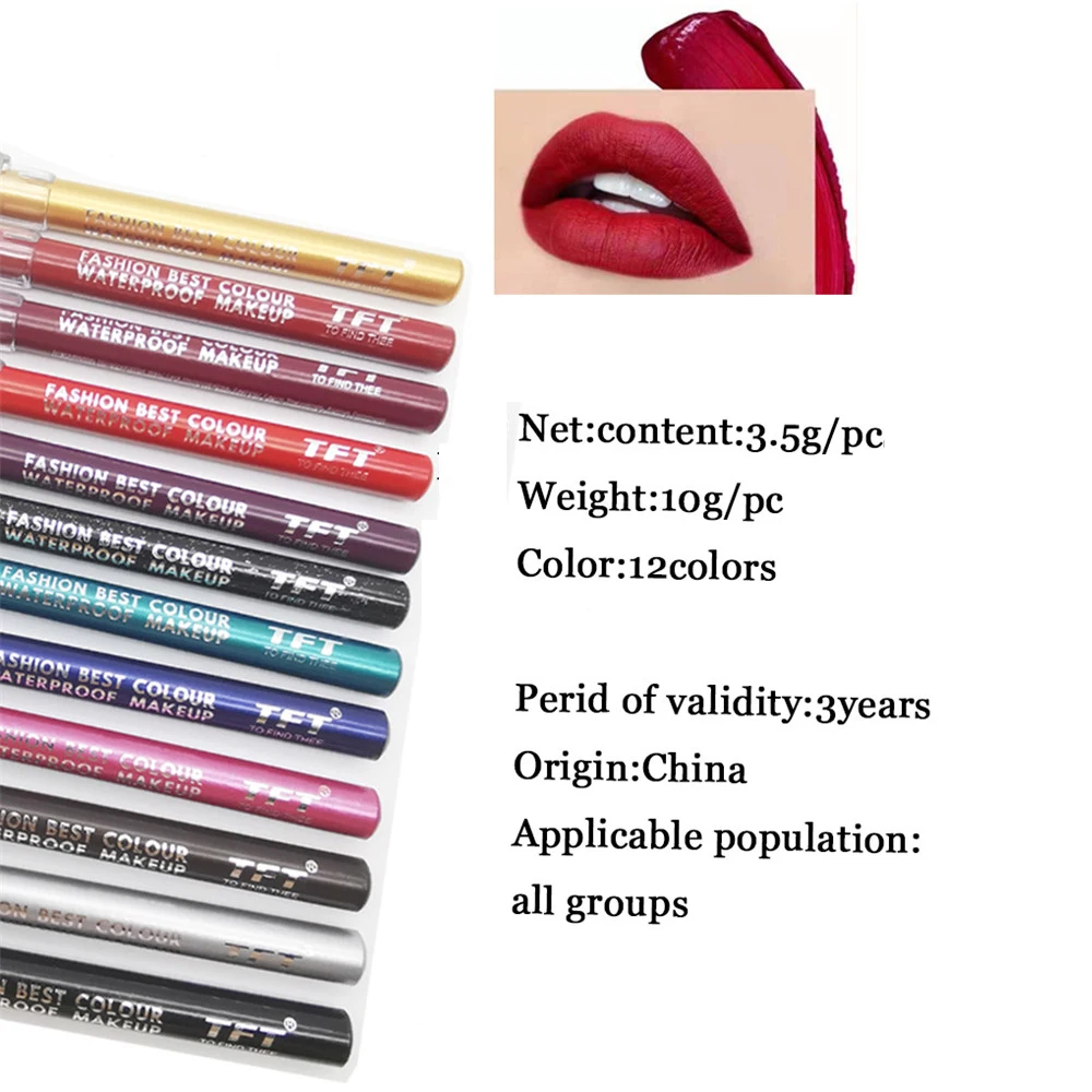 1Pc Eye Shadow Liner Pen Highlighter Waterproof Glitter Matte Eyeliner Pencil 12 Colors Long Lasting Eye Beauty Cosmetic Makeup