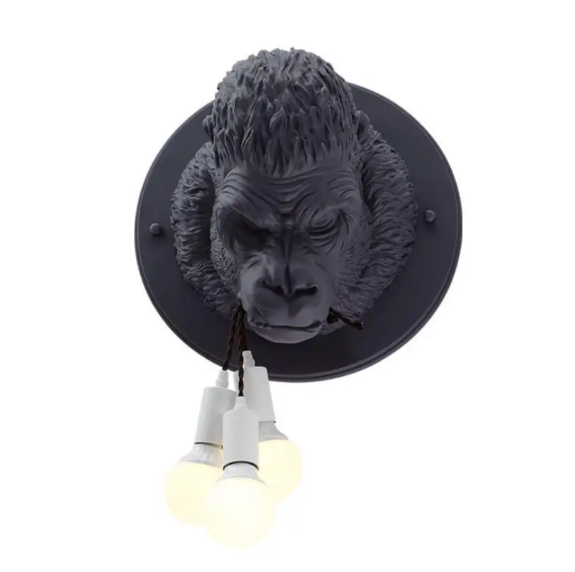 Скандинавская полимерная настенная лампа Gorilla в стиле ретро современное