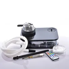 Portable Acrylic Arab Hookah Set Durable Heating Control Hookah Shisha Bowl Silicone Pipe Gifts