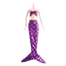 

2pcs/Set Girls Like Dolls Mermaid Tail Dress For Doll Child Favorite Gift Party Dress Clothes Kids Toy Accessory