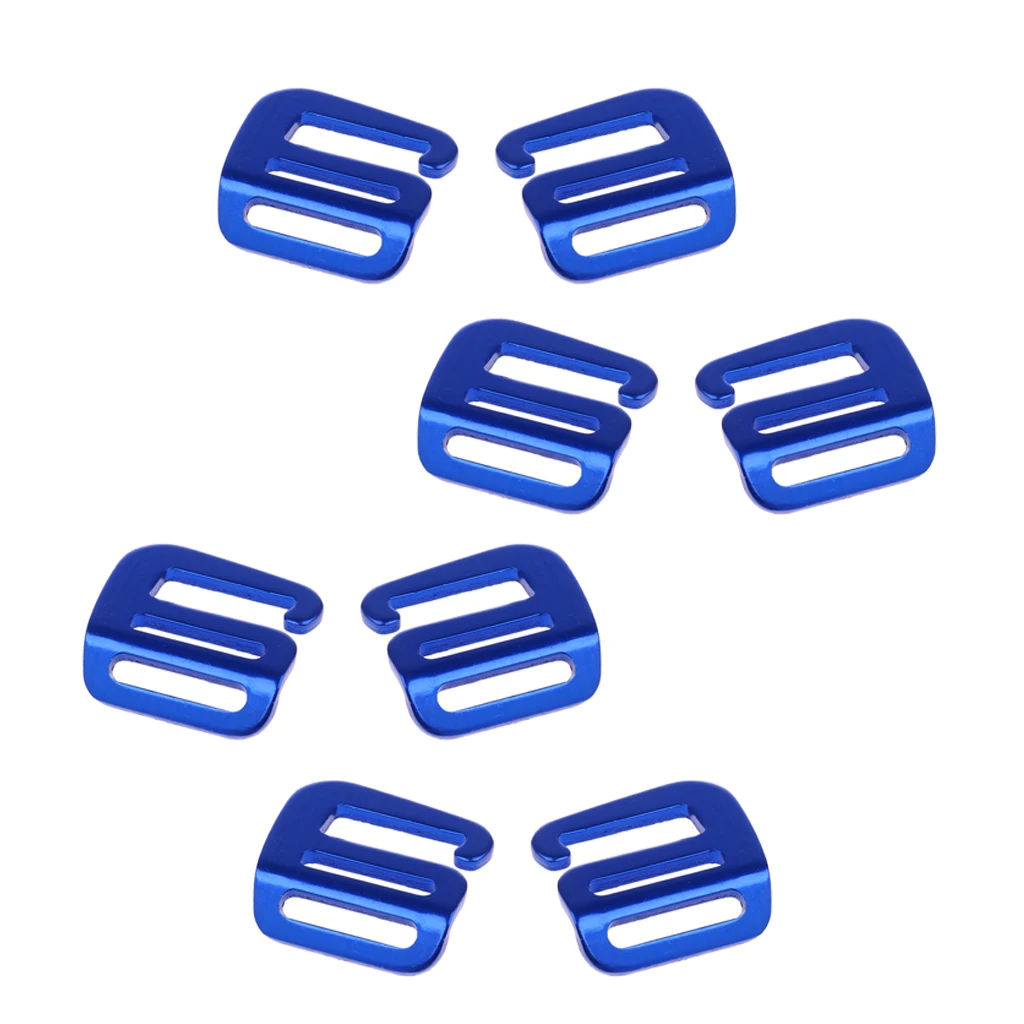 8 Pack 1'' G Hook Webbing Buckle Backpack Strap Fasten Belt Clip Durable Hardware