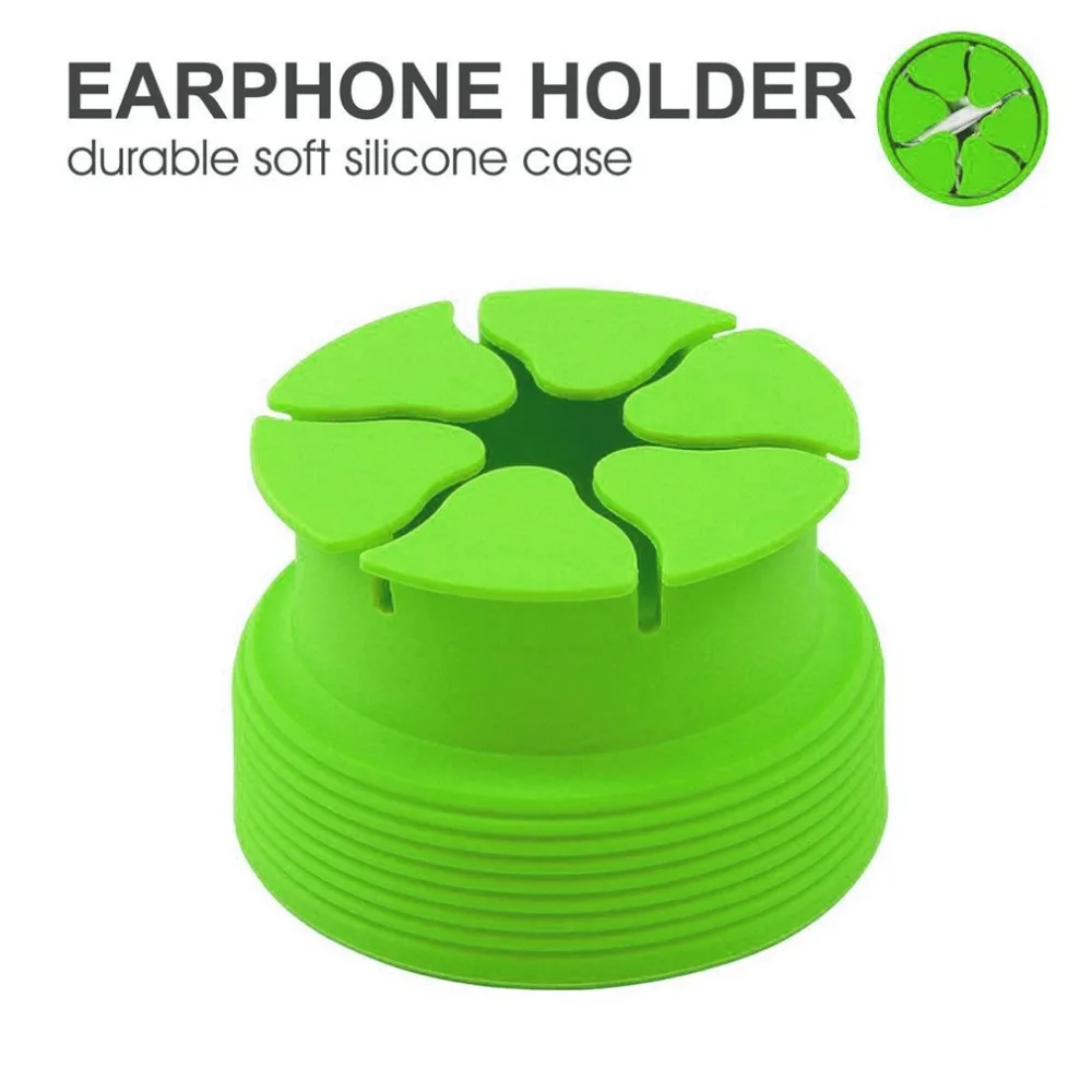 

1Pcs Silicone Mini Earphone Holder Case Storage Boxes Bins Rubber Winder Container Stretch Winder Earbud Storage Box Organizer