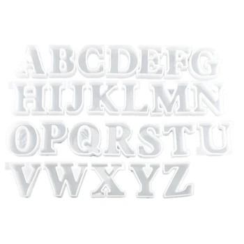 

Single Letter Mold Decoration Crystal Epoxy Mold 26 English Alphabet Silicone Jewelry Creative Decoration