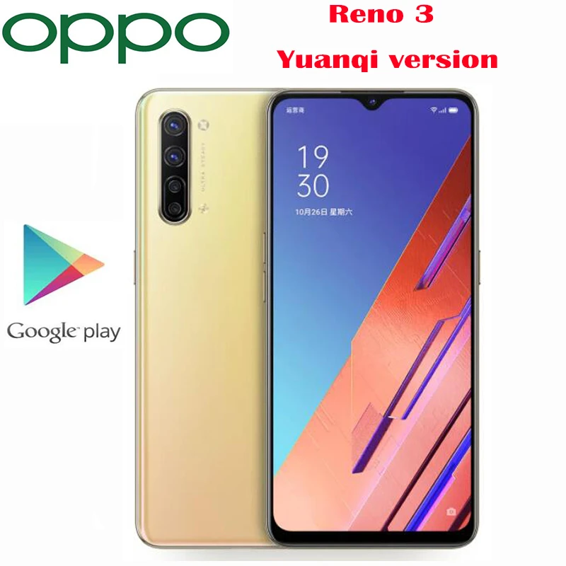 gaming ram Official New Oppo Reno 3 Yuanqi Lite Version 5G Smartphone Snapdragon765 Octa Core 6.5‘’ AMOLED 4025mAh 48MP Real Cameras 8gb ram