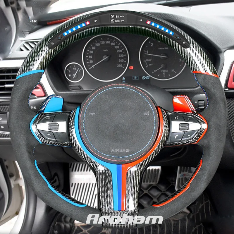

LED Steering Wheel For BMW E87 E90 E92 E46 325i X5 E53 E39 F87 M2 F80 M3 F82 M4 M5 F12 F13 M6 F85 X5 M F86 X6 M F33 F30 M Sport