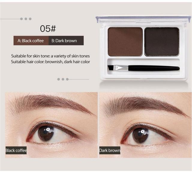 Color Matte Eyebrow Powder Waterproof Makeup Palette Eyebrow Stamp Powder Eye Brow Enhancers Shadow Make Up Brow Powder