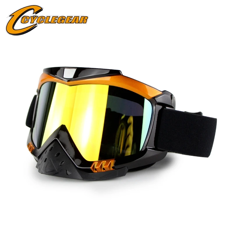 Cyclegear CG05 Мотоцикл Череп очки со съемным носом протектор открытый грязи велосипед очки мотокросса Gafas