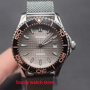

Sapphire glass Bliger 41mm grey dial luminous marks ceramic bezel stainless bracelet Miyota automatic movement men's watch