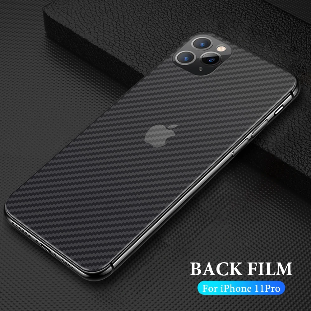 Защитная пленка на заднюю панель из углеродного волокна для iphone 11 Pro Max XR X XS 7 8 Plus 6