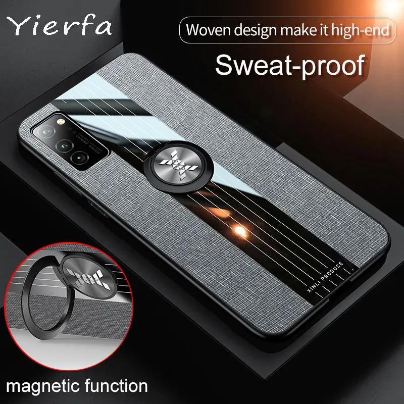 

For Huawei Honor V30 Pro Case Soft Silicone Shockproof Bumper For Honor V30 Fabric Back Cover For Huawei View 30 Pro Phone Cases