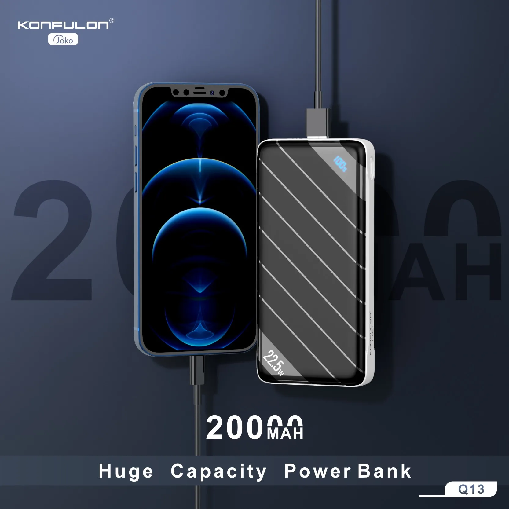 type c power bank Cargador De Bateria Portatil Para Celular 22.5W Power Bank 20000mAh Type C PD 18W Qucik Charge Poverbank External Battery Charge usb power bank