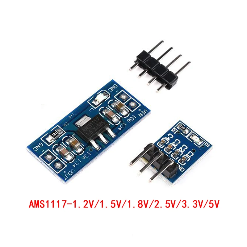 5pcs/lot AMS1117 1.2V 1.5V 1.8V 2.5V 3.3V 5V power supply module AMS1117-5.0V AMS1117-3.3V | Электронные компоненты и