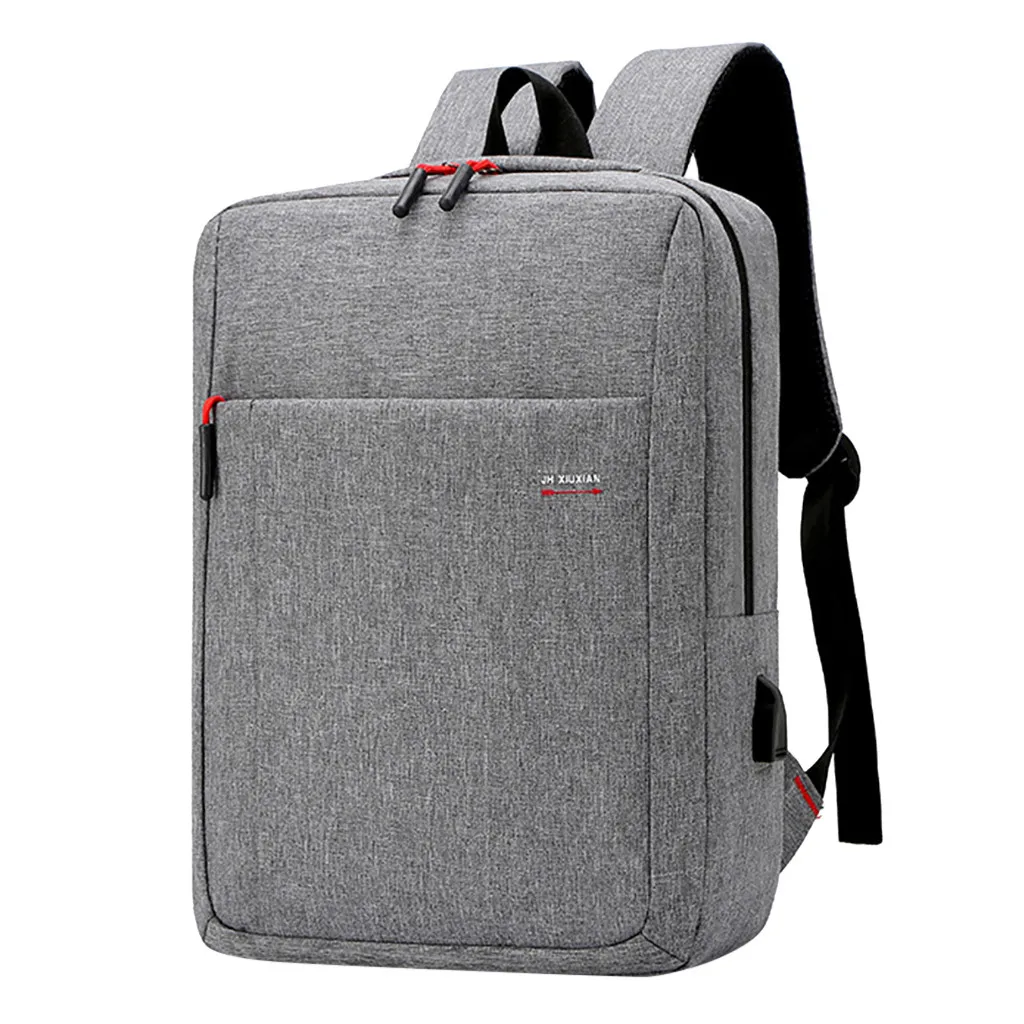 

Men Backpacks 2020 New Business Solid Zipper Laptop Bags Casual Backpack Student Bag Large Capacity Outdoor Travel Bag #Zer
