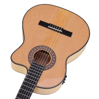 Classical guitar 39 inch natural color classic guitar flame maple high gloss finish 6 string guitar classical with EQ