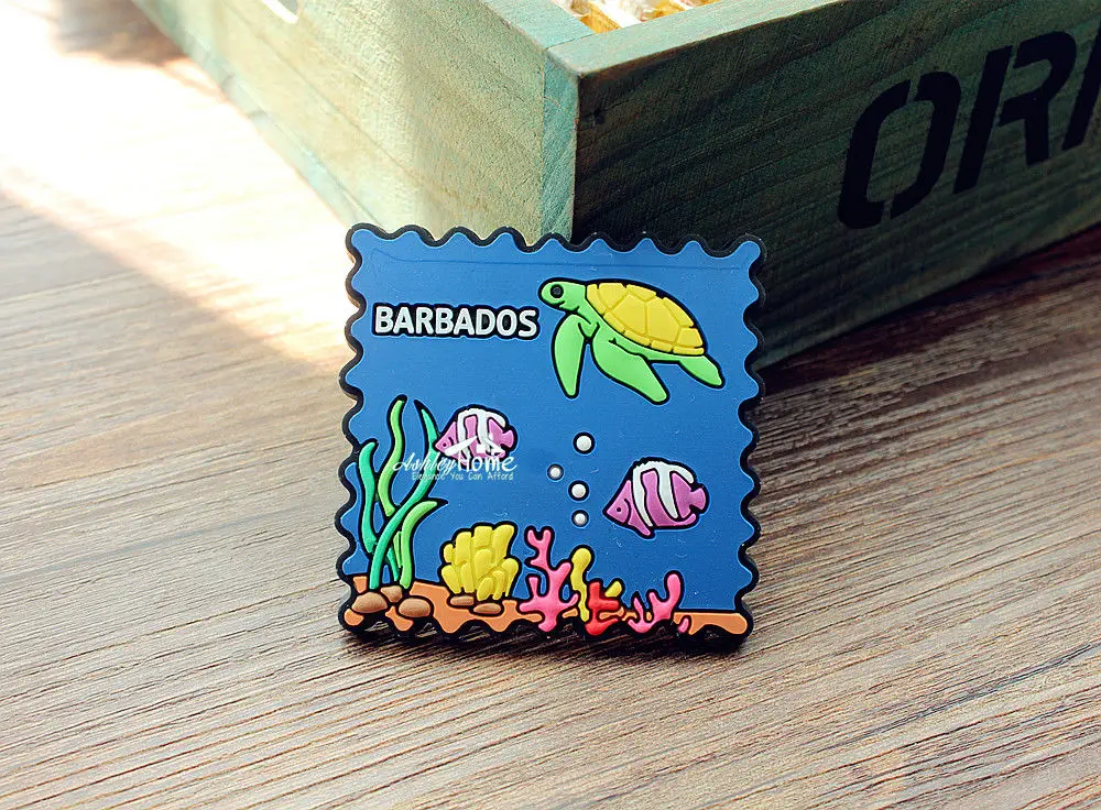 Caribbean Sea Barbados туристический подарок сувенир 3D резиновый магнит на холодильник Sea World