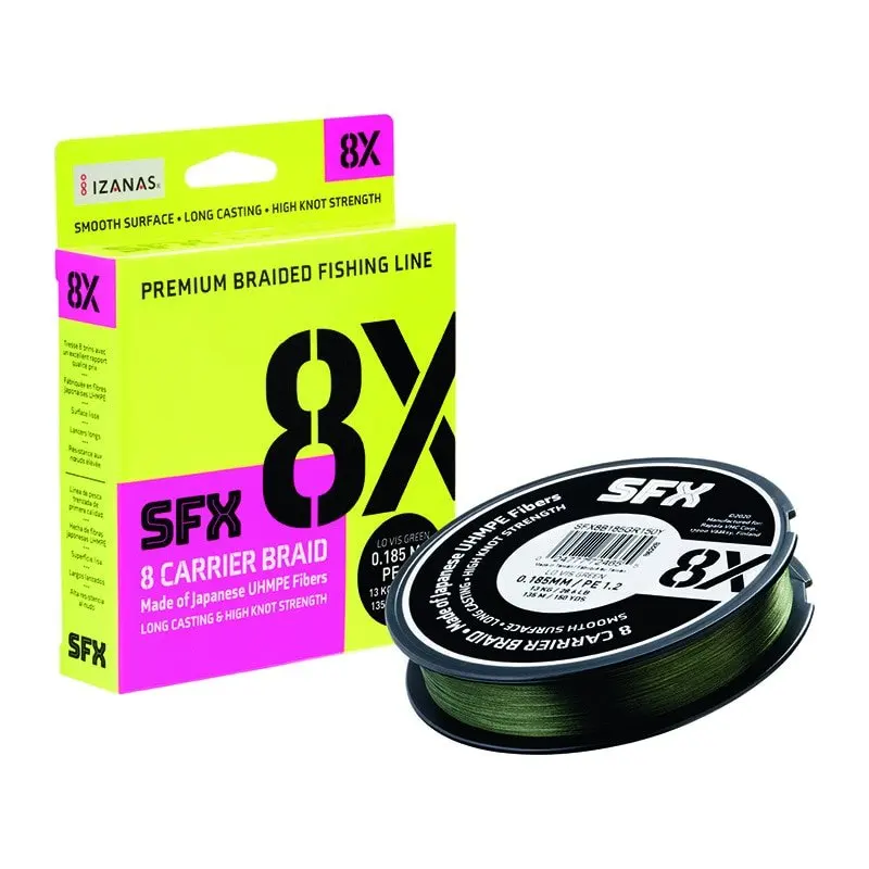 Fishing Line Braided Sfx 8x Green 135 M 0.405mm 46 Kg Pe 6. Item