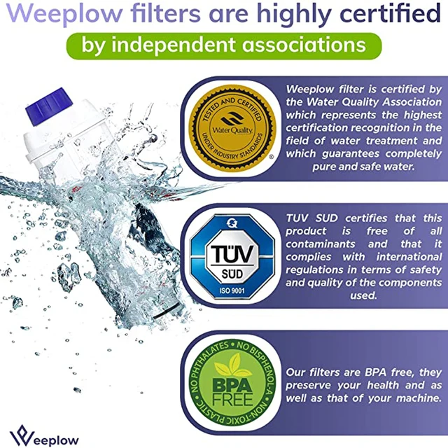Weeplow - Filtri per l'acqua DLSC002 per le macchine da caffè Delonghi,  compatibile con DeLonghi Magnifica, Dinamica, Autentica, PrimaDonna e tutte  le serie ECAM, ESAM, ETAM, BCO, EC