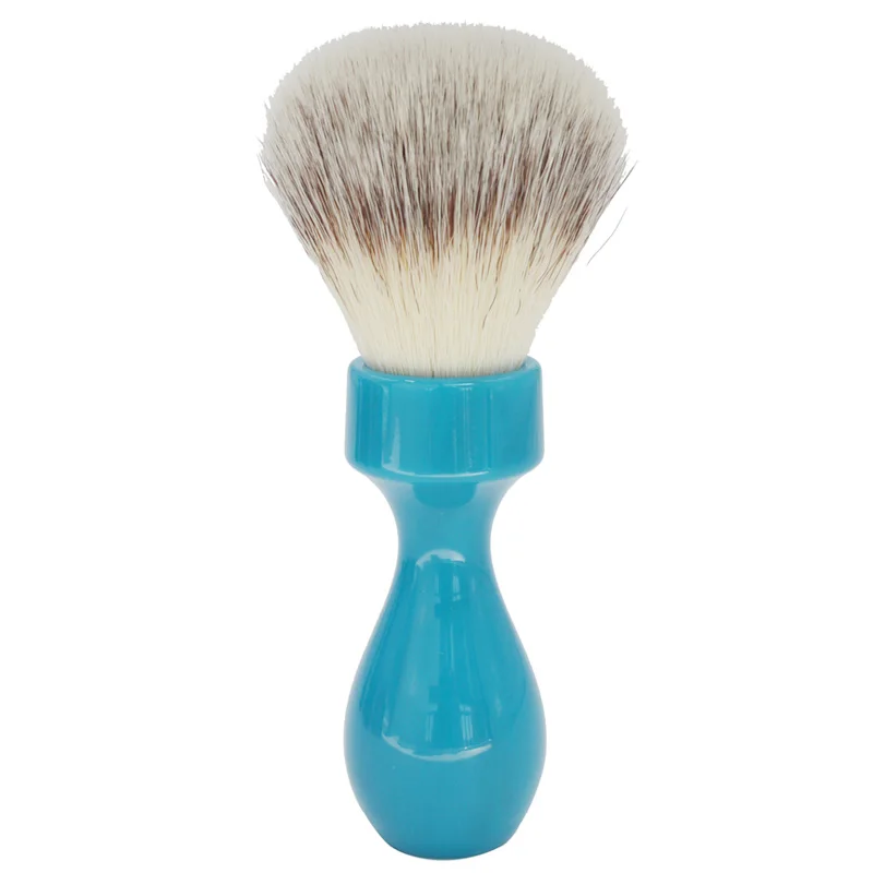 

dscosmetic 26mm super soft synthetic hair knots shaving brush with blue resin handle for man wet shave use