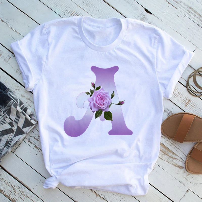 Женская розово-фиолетовая футболка с принтом монограммы женский топ коротким