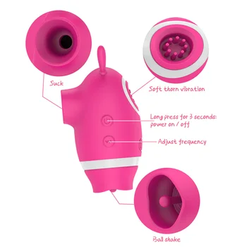 OLO 5 Frequency 3 Ways Use Silicone Deer Shape Nipple Sucking Vibrator Female Masturbator Clitoris Stimulator Sex Toy for Women 3