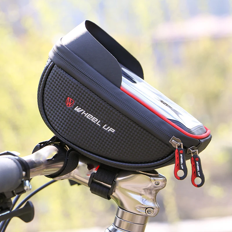 Велосипедная велосипедная трубка на руль, сумка для мобильного телефона, чехол-держатель, чехол Pannier, водонепроницаемый сенсорный экран, полиэстер, велосипед, SD