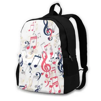 

School Backpack for TeenagesBackpack Leisure Rucksacks TravelFalling Abstract Musical Notes daypa