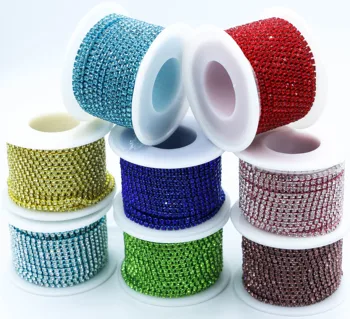 

10 yard Glass crystal Strass Rhinestone Cup Chain Sew On Diamond Glue-On Close Chains Glitter Trim Cup Chain sew on Garment
