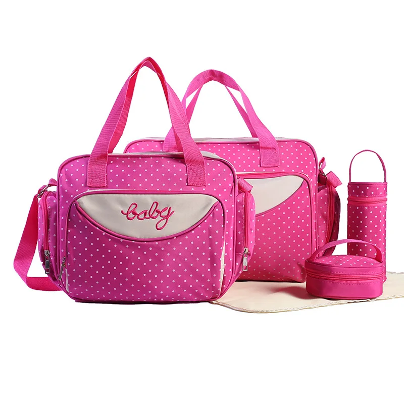 

Maternal And Child Supplies Waterproof Diaper Bag Multi-functional Five Pieces Set Time of Childbirth Bag Large Capacity Mommy B