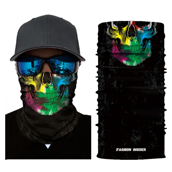 Велосипедные бесшовные повязки на голову с черепом, грелка на шею, велосипедная маска для лица, 3D велосипедная повязка на голову, бандана, шарфы, тюрбан, маска для спорта на открытом воздухе - Цвет: A61
