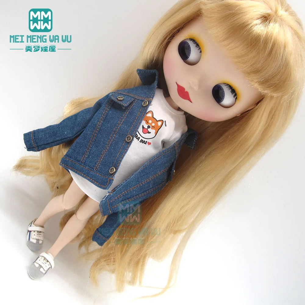Одежда для куклы подходит 1/6 28-30 см blyth Azone OB23 OB24 модный трехсекционный костюм, джинсы, футболка