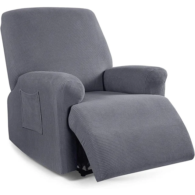 Recliner cover thick soft recliner cover, suitable for living room sofa cover, sofa armchair cover, elastic cover 10 colors Type1 grey