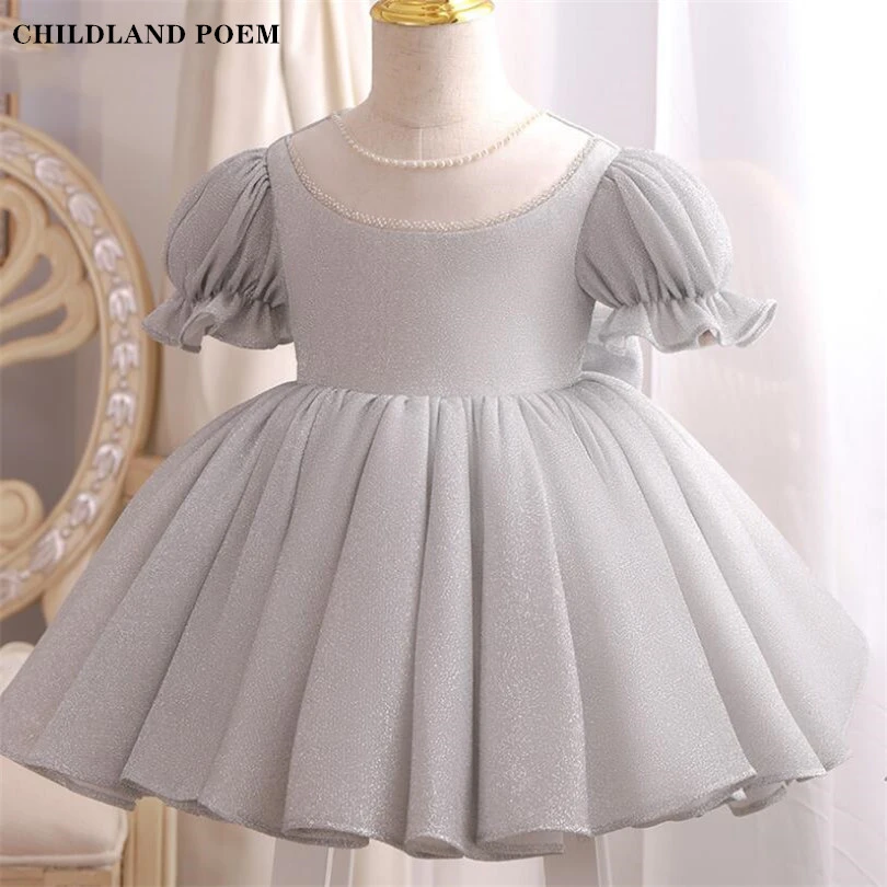 Vestido de niña para fiesta y boda, 1er cumpleaños, fiesta de bautismo, vestido de bebé princesa de perlas, vestidos para vestido de bola|Vestidos| - AliExpress