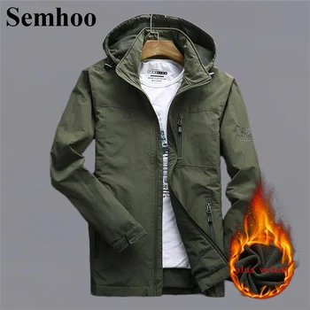 

Winter Mens Jackets And Coats Outdoor Casual Hooded Plus Velvet Thickening Warm Jacket Plus Size Solid Color Simple Jacket Mens
