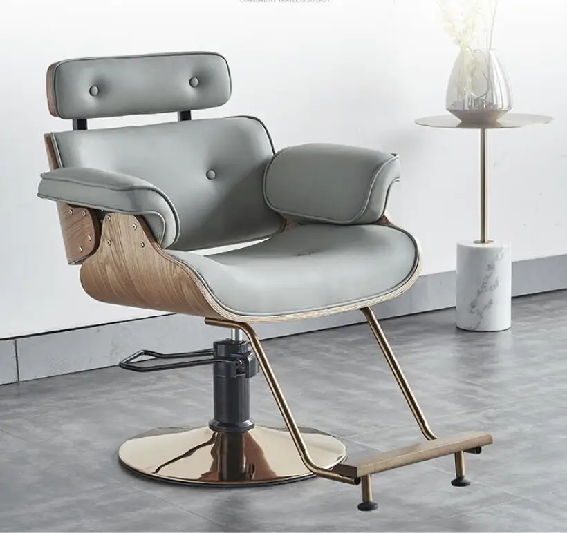 Net celebrity barber shop chair hair salon special hair salon hot dyeing chair liftable rotating chair high-end chair