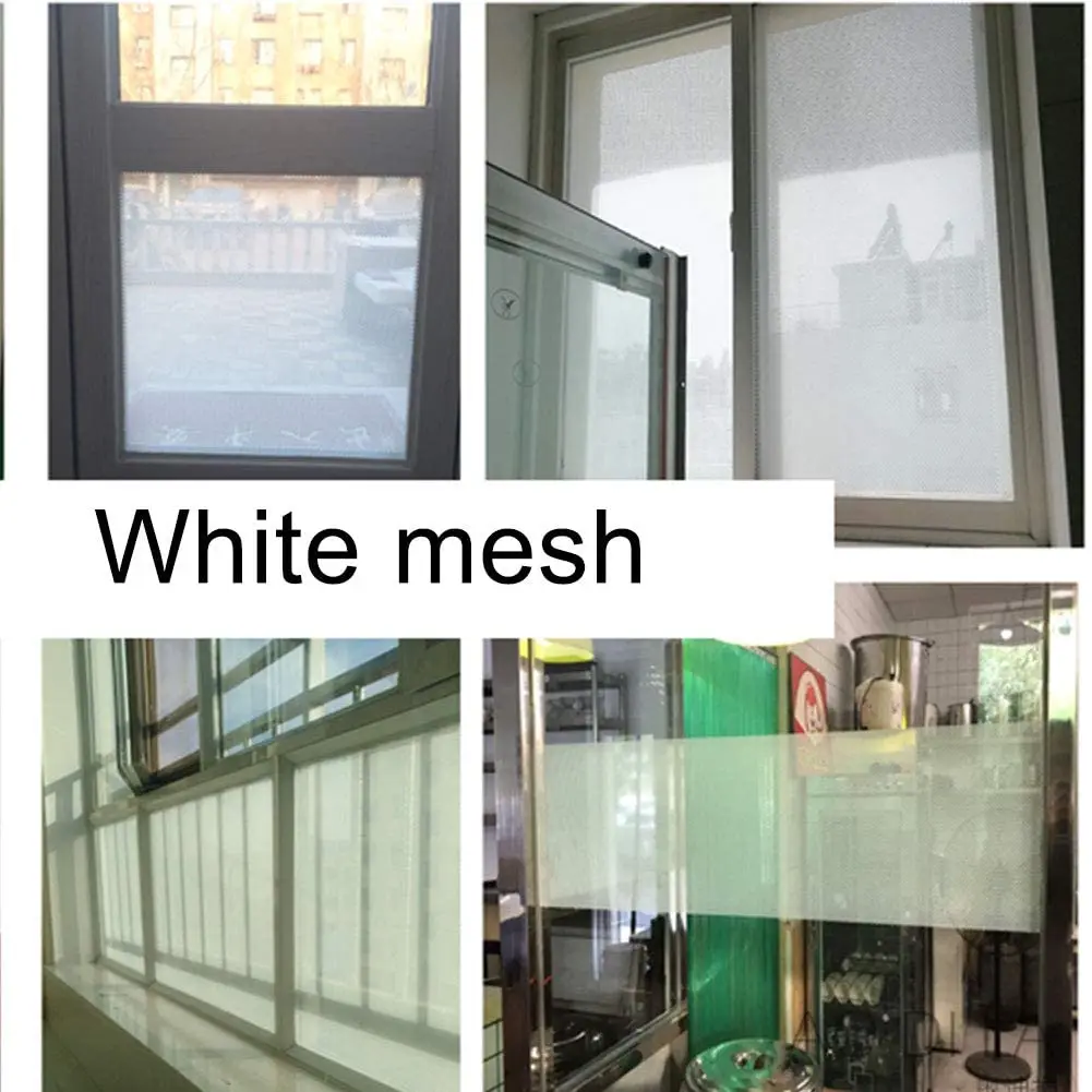 LUCKYYJ Self-adhesive Mesh Window Film Privacy Room Darkening Window Glass Sticker Anti-uv Dotted Cling for Home Office window film window privacy film window tint sticker