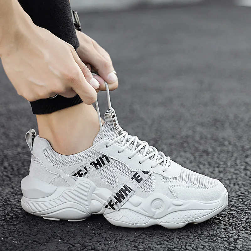 New Style Summer Men's Shoes Sub-Versatile Korean-style Network Shoes Men Sports Casual Trendy Shoes Street Snap Thick Bott