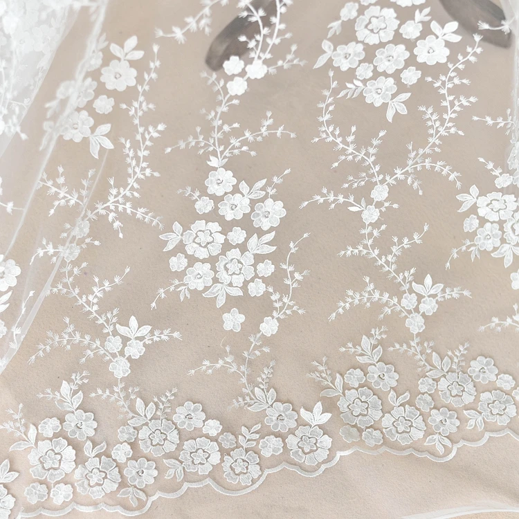 

3d flowers whole piece Lace Fabric blue 3d flowers champagne 3d flowers lace bridal dress fabric