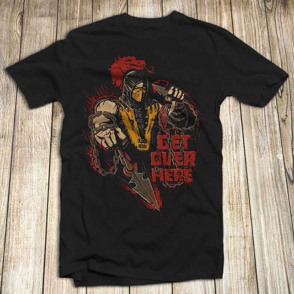Mortal Kombat X Scorpion футболка Finish Him Made In Usa Новейшая модная |