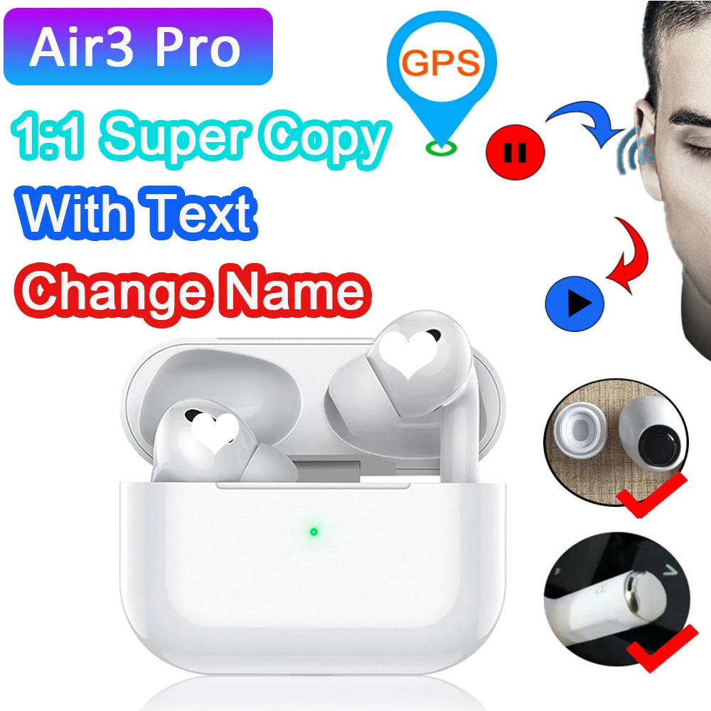 

Airpodering Pro 3 for Apple Bluetooth 1536u chip Headphones Aire pods earphone i90000 PRO TWS