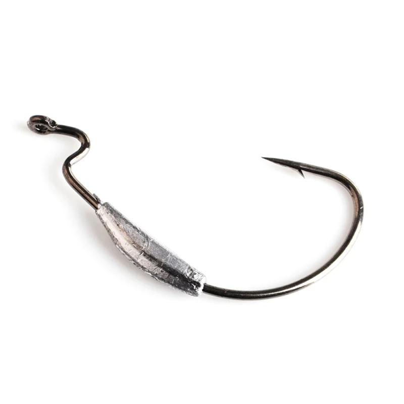 5pcs/ Set Fishing Hooks Wide Belly Crank Hook With Barbed Hook Offset Jig Head for Soft Lure Baits Tackle Lead Wide Crank