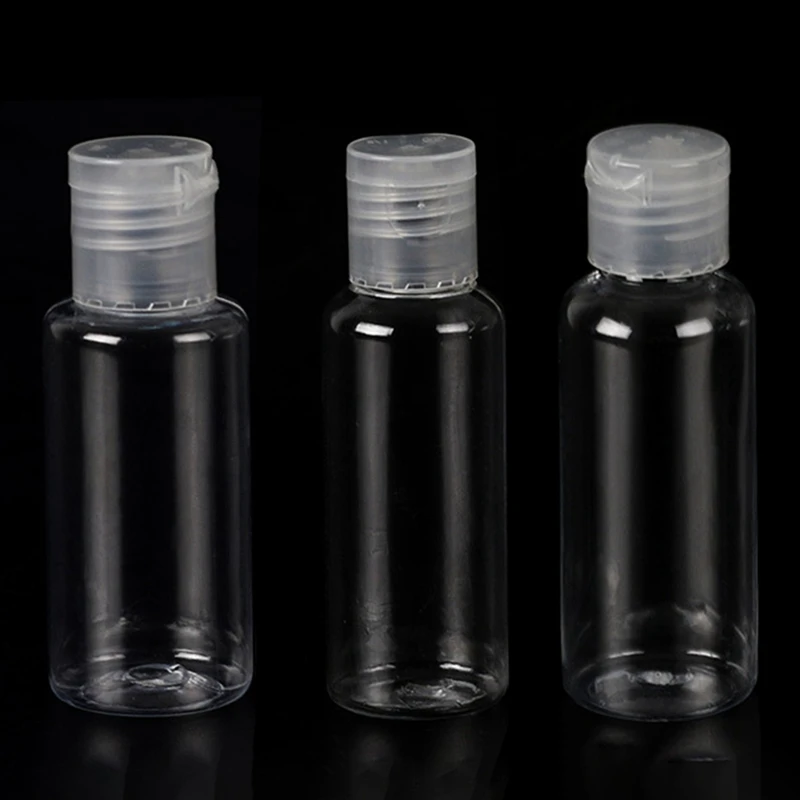 

Portable 30/45/50ml Clear Plastic Pack Bottle Refillable Bottles Square Screw Cap Bottle Empty Cosmetic Containers
