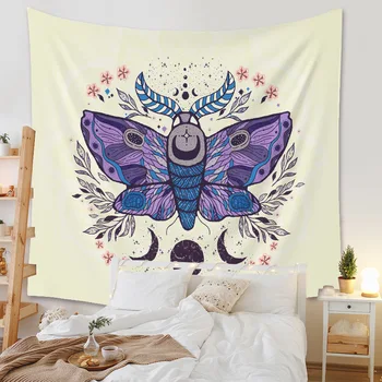 

Psychedelic Butterfly Wall Tapestry Flower Background Cloth Wall Decoration Cloth Tapestry Home Decoration Tarot Boho Tapestry