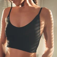 Сексуальный топ на бретелях, сексуальный женский летний классический короткий топ, уличная одежда без рукавов, однотонное нижнее белье для женщин, нижнее белье