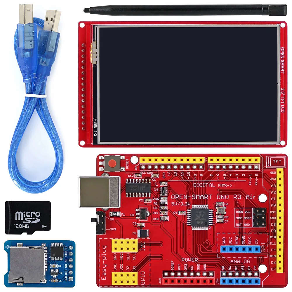 Открытый Смарт 3,5 дюйма 480*320 TFT lcd сенсорный экран коммутационный модуль комплект с простым подключением UNO R3 воздушная плата для Arduino UNO R3/Nano