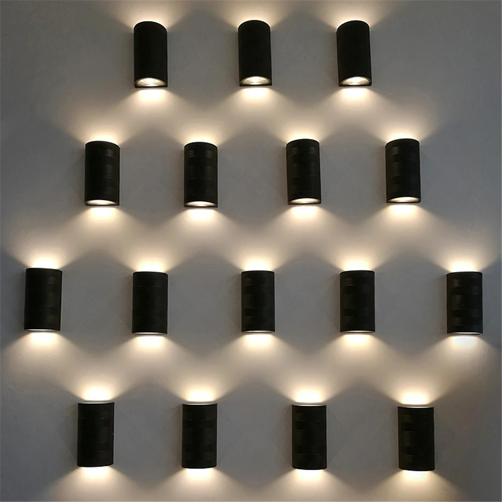 Полукруглый/квадратный наружный настенный светильник 6 Вт Светодиодный COB Led