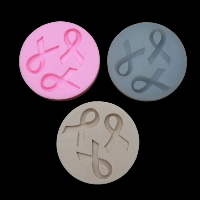 Silicone Mold AIDS Cancer Awareness Bow Keychains Ribbon Bow Epoxy Resin Molds 54DC