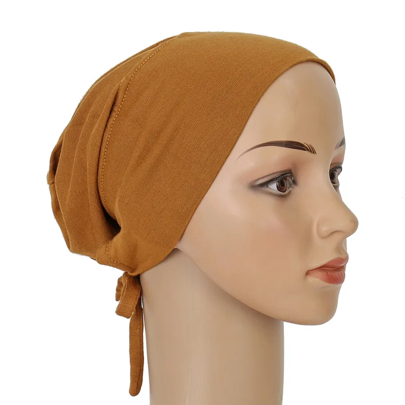 26 Colors Soft Modal Muslim Turban Hat Inner Hijab Caps Islamic Underscarf Bonnet Indian Hat Female Headwrap Turbante Mujer 2023