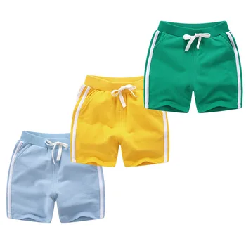 

wholesale kids summer shorts age for 1-10y baby boys girls casual candy color beach clothes cotton loose short trousers 7042 08